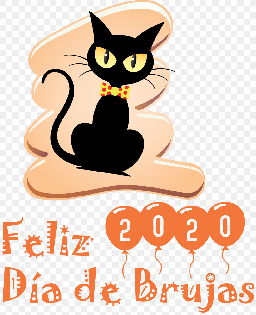 Feliz Día De Brujas Happy Halloween, PNG, 2434x3000px, Feliz D%c3%ada De Brujas, Cartoon, Cat, Happy Halloween, Line Download Free