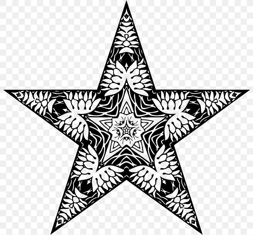 Nautical Star Clip Art, PNG, 800x761px, Star, Area, Black, Black And White, Line Art Download Free