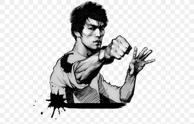 Statue Of Bruce Lee Dragon: The Bruce Lee Story Cartoon, PNG, 600x527px, Bruce Lee, Arm, Art, Black And White, Cartoon Download Free