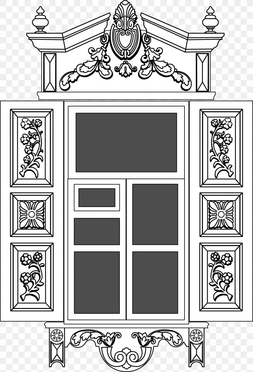 Window Clip Art, PNG, 1309x1926px, Window, Area, Black And White, Cdr, Decor Download Free
