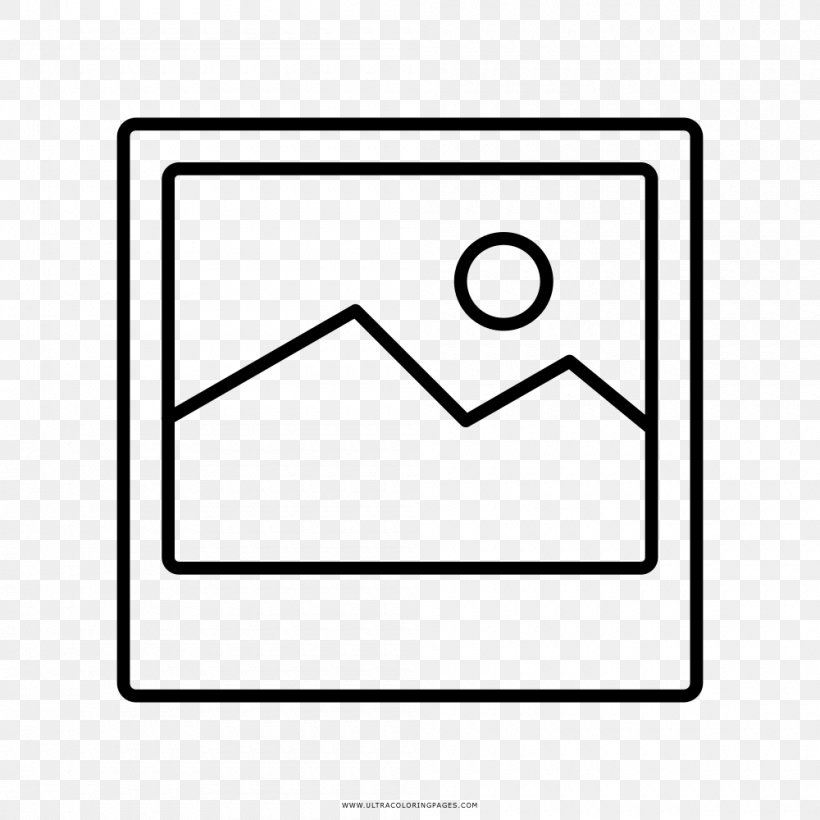 Coloring Book Drawing Photography Polaroid Corporation Line Art, PNG, 1000x1000px, Coloring Book, Area, Black, Black And White, Black M Download Free