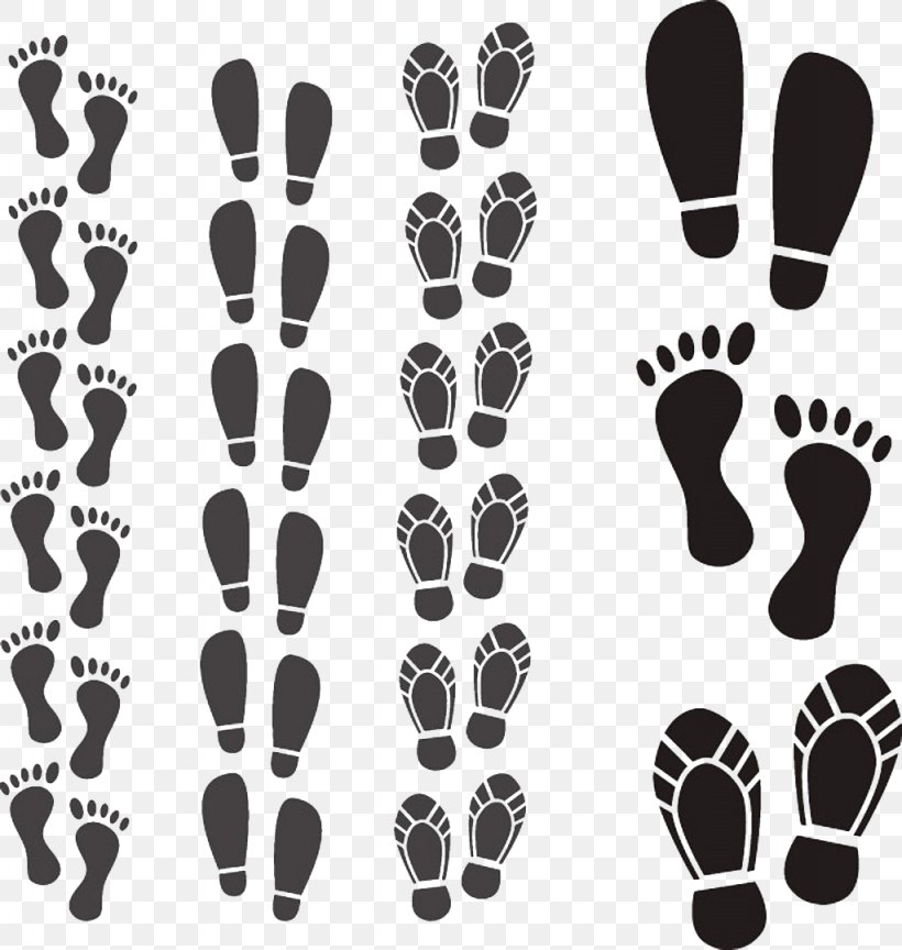 Footprint Shoe Royalty-free Illustration, PNG, 1024x1080px, Footprint, Black, Black And White, Foot, Monochrome Download Free