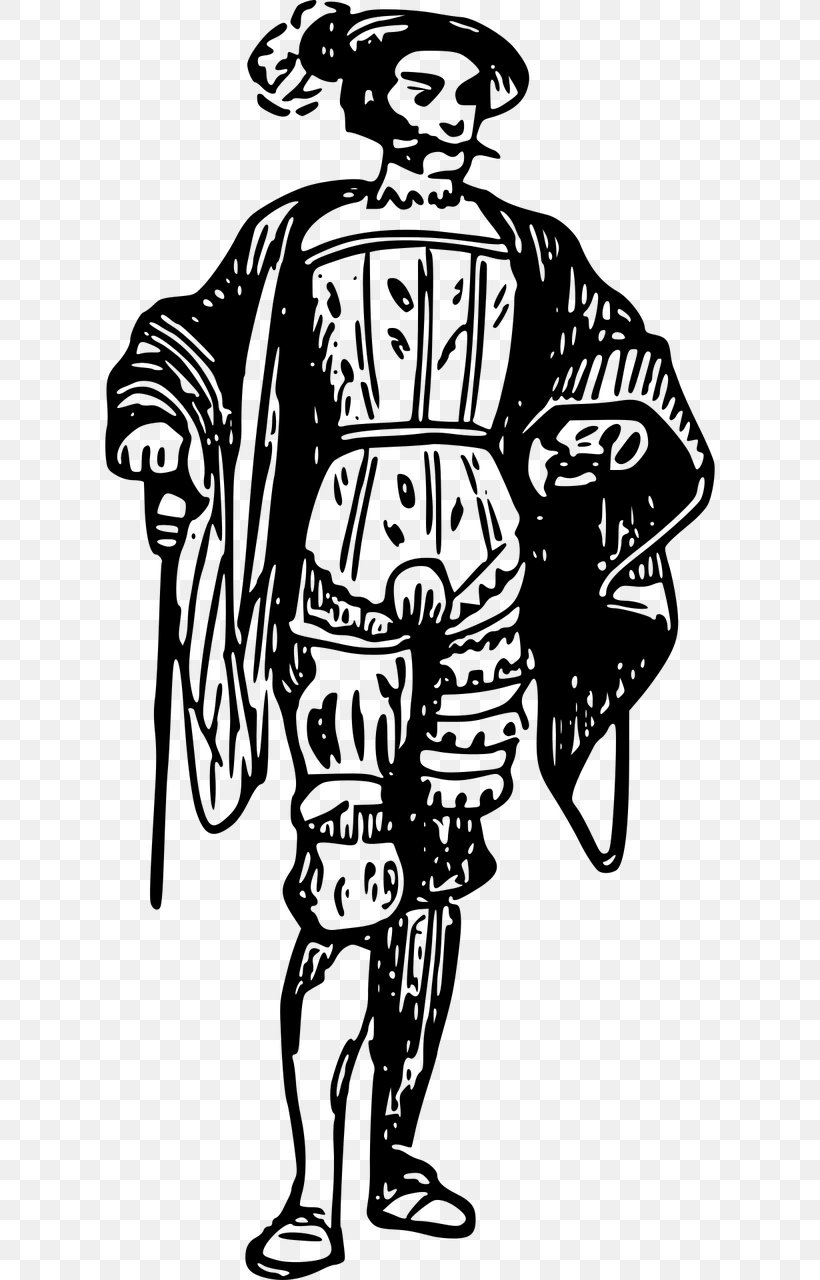 1550–1600 In Western European Fashion Moule à Manqué Headgear Clip Art, PNG, 640x1280px, Fashion, Art, Artwork, Black, Black And White Download Free