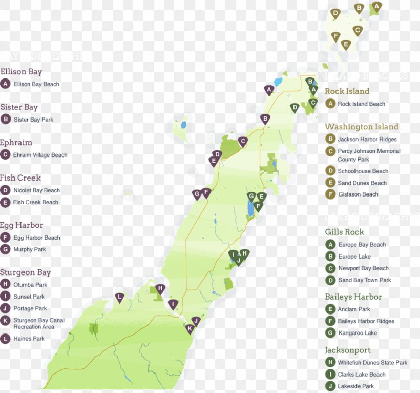 Map Door County Visitor Bureau Beach Lake Michigan Pheasant Park, PNG, 960x897px, Map, Accommodation, Area, Beach, Brochure Download Free