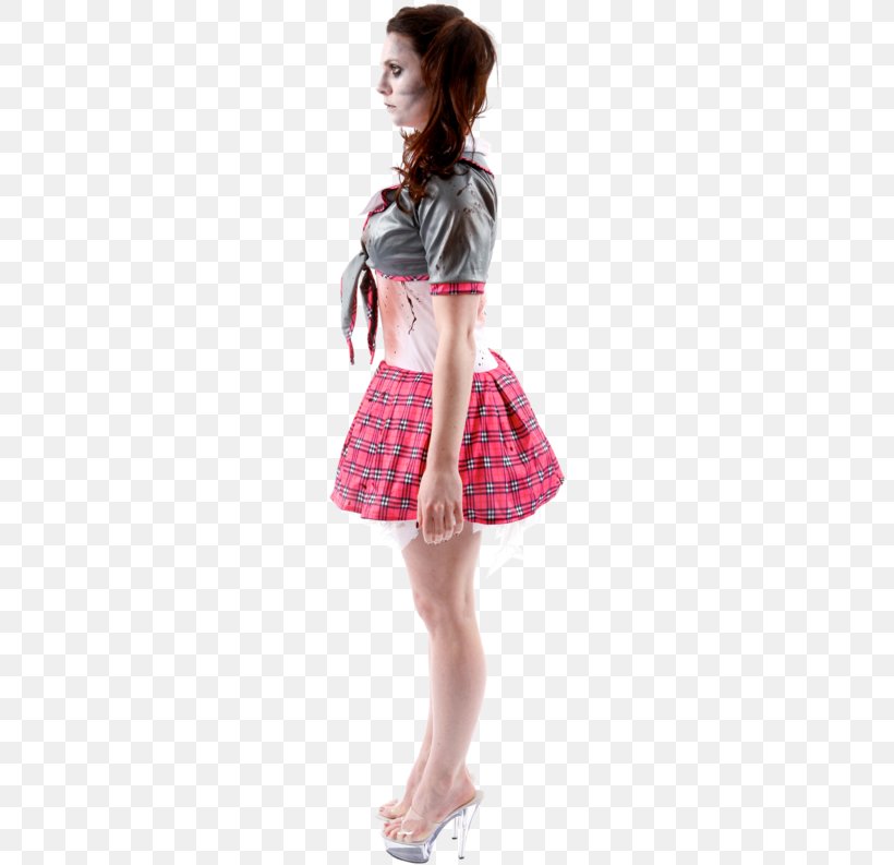 Miniskirt Tartan Pink M Fashion Dress, PNG, 500x793px, Watercolor, Cartoon, Flower, Frame, Heart Download Free