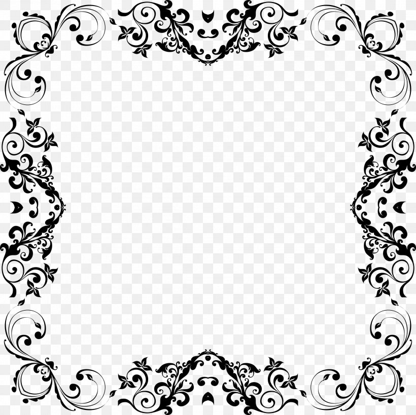Monochrome Photography Clip Art, PNG, 2294x2294px, Monochrome Photography, Area, Black, Black And White, Border Download Free