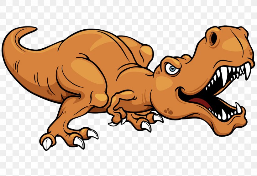 Tyrannosaurus Dinosaur Cartoon Illustration, PNG, 1000x688px, Tyrannosaurus, Animal Figure, Carnivoran, Cartoon, Depositphotos Download Free