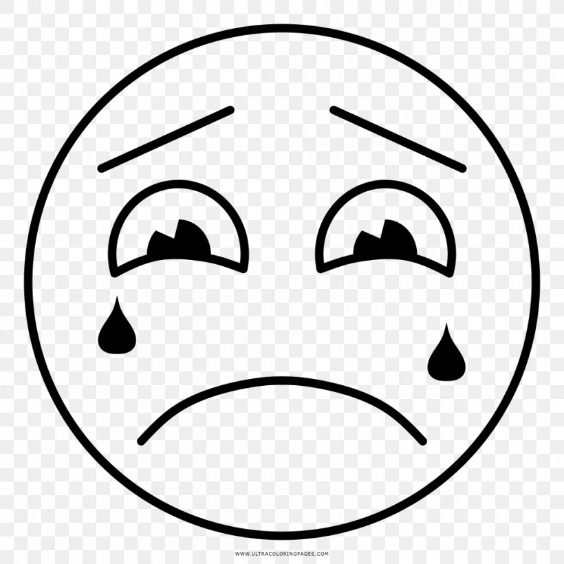 Coloring Book Drawing Sadness Emoticon, PNG, 1000x1000px, Coloring Book, Adult, Area, Black, Black And White Download Free