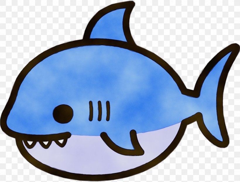 Great White Shark Background, PNG, 1241x945px, Watercolor, Animal, Cartoon, Cuteness, Electric Blue Download Free