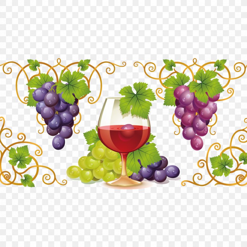 Red Wine Common Grape Vine Clip Art, PNG, 1181x1181px, Red Wine, Bottle, Common Grape Vine, Flowering Plant, Food Download Free
