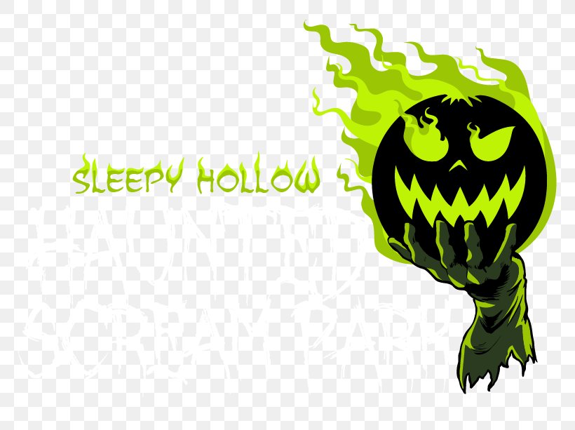 SLEEPY HOLLOW'S HAUNTED SCREAM PARK YouTube Clip Art, PNG, 792x613px, Sleepy Hollow, Brand, Computer, Fictional Character, Green Download Free