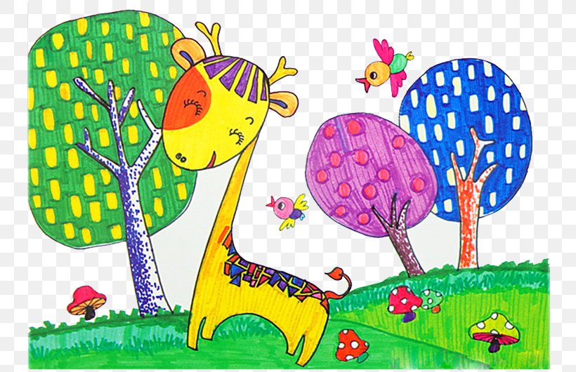 Giraffe Watercolor Painting Illustration, PNG, 750x530px, Giraffe, Art, Book, Cartoon, Child Download Free