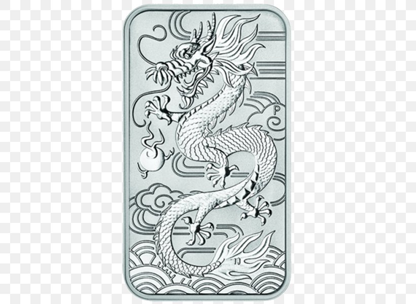 Perth Mint Silver Dragon Bullion Silver Coin, PNG, 600x600px, Perth Mint, Apmex, Australia, Black And White, Bullion Download Free