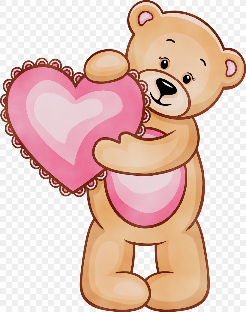 Teddy Bear, PNG, 2367x3000px, Watercolor, Animal Figure, Cartoon, Cheek, Heart Download Free