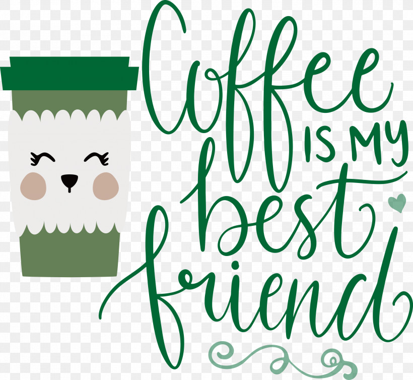 Coffee Best Friend, PNG, 3000x2761px, Coffee, Behavior, Best Friend, Cartoon, Green Download Free
