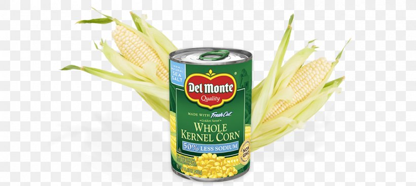 Creamed Corn Corn Kernel Maize Sweet Corn Low Sodium Diet, PNG, 1050x472px, Creamed Corn, Bell Pepper, Commodity, Corn Kernel, Del Monte Foods Download Free
