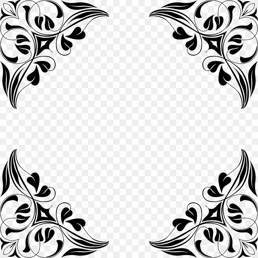 Clip Art Floral Design Vector Graphics Image, PNG, 2372x2372px, Floral Design, Blackandwhite, Decorative Arts, Flower, Gold Download Free