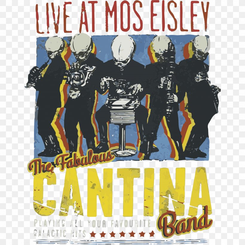 Printed T-shirt Mos Eisley Cantina Figrin D'an And The Modal Nodes Hoodie, PNG, 4000x4000px, Tshirt, Brand, Concert, Dress, Hoodie Download Free