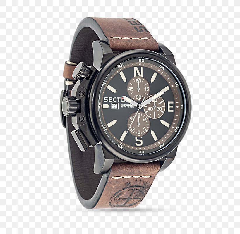 Watch Chronograph Sector No Limits Leather Quartz Clock, PNG, 800x800px, Watch, Accurist, Bracelet, Brand, Brown Download Free