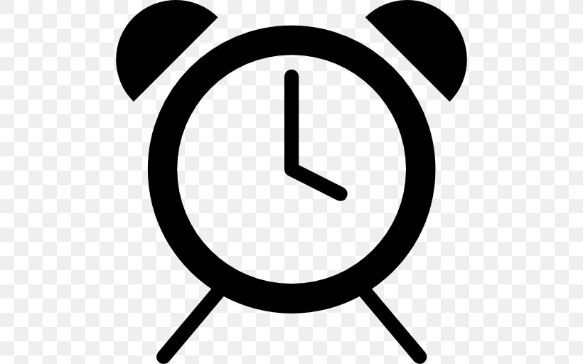 Black And White Symbol Area, PNG, 512x512px, Clock, Alarm Clocks, Area, Black And White, Presentation Download Free