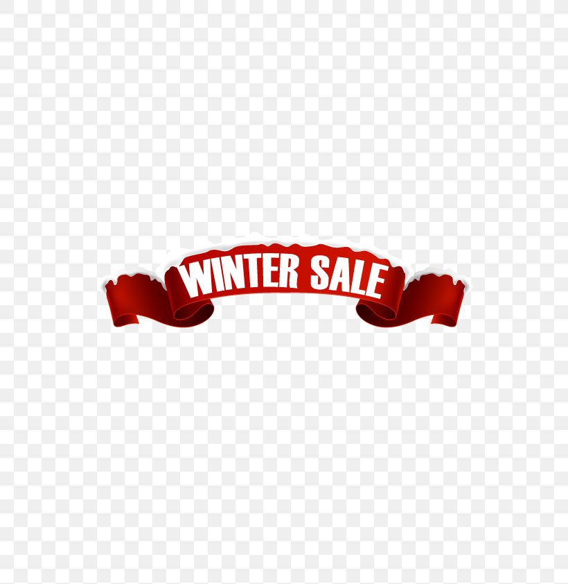 Winter Sales Ribbon, PNG, 595x842px, Sales, Advertising, Banner, Brand, Business Download Free