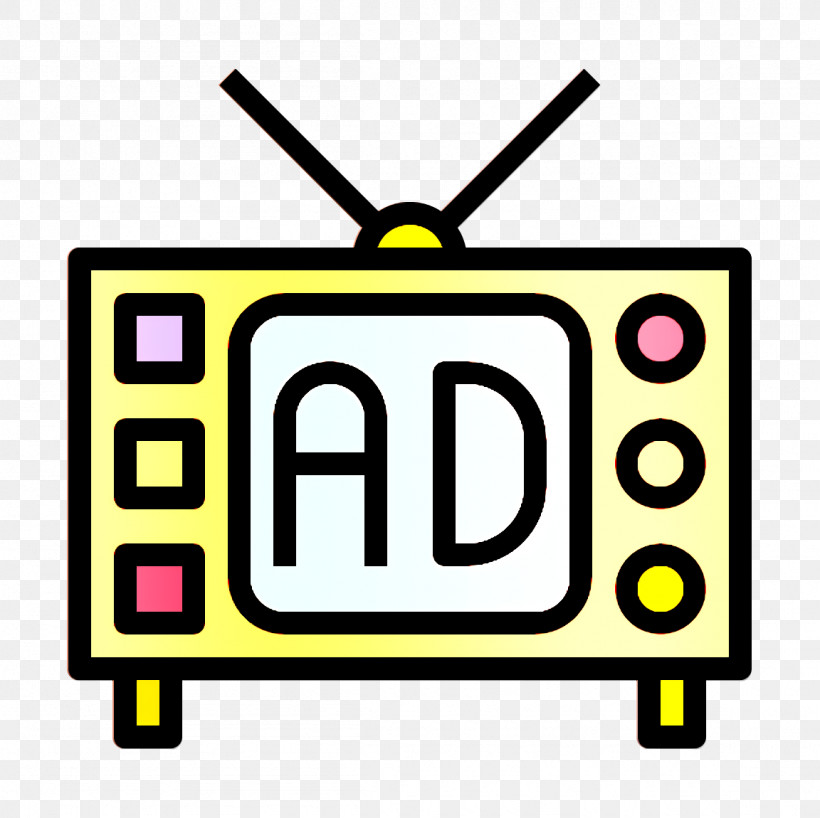Advertising Icon Tv Icon Television Icon, PNG, 1152x1150px, Advertising Icon, Line, Rectangle, Sign, Signage Download Free