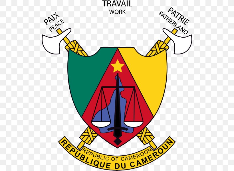 Coat Of Arms Of Cameroon Symbol Government Of Cameroon, PNG, 529x600px, Cameroon, Area, Artwork, Beak, Brand Download Free