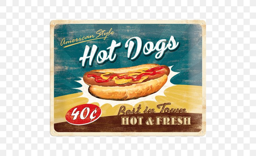 Hot Dog Diner French Fries Food, PNG, 500x500px, Hot Dog, American Food, Art, Cheeseburger, Decorative Arts Download Free