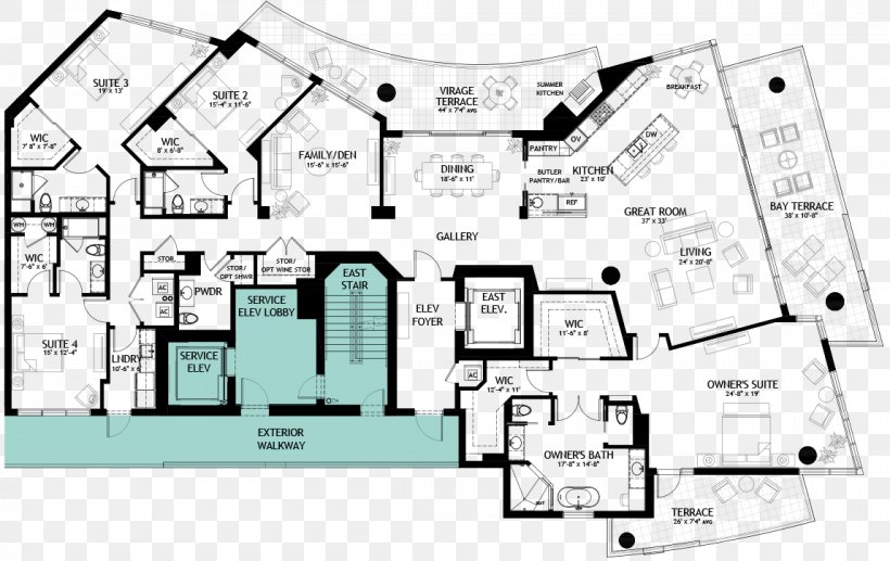 Penthouse Apartment Floor Plan New York City House Plan Png