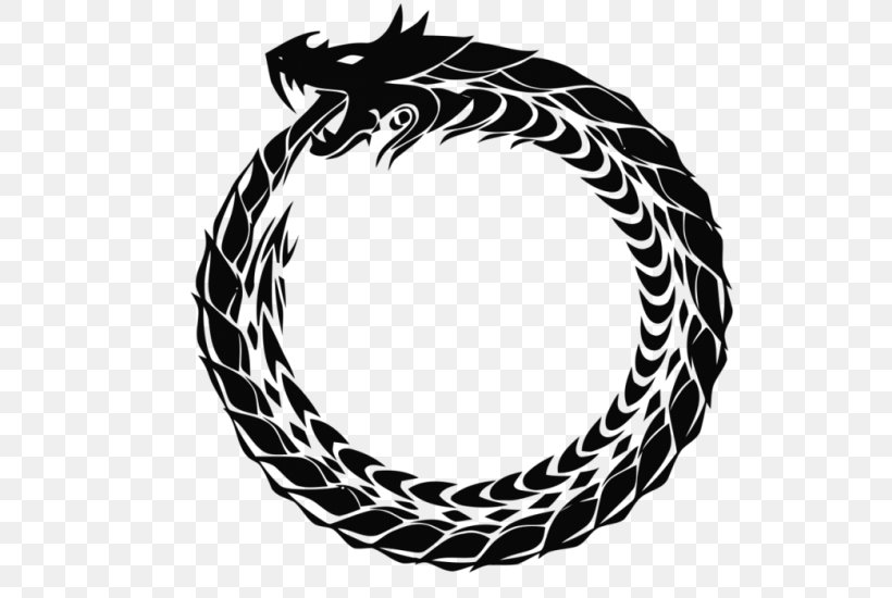 Ouroboros Clip Art Image Snakes, PNG, 550x550px, Ouroboros, Art, Blackandwhite, Dragon, Drawing Download Free