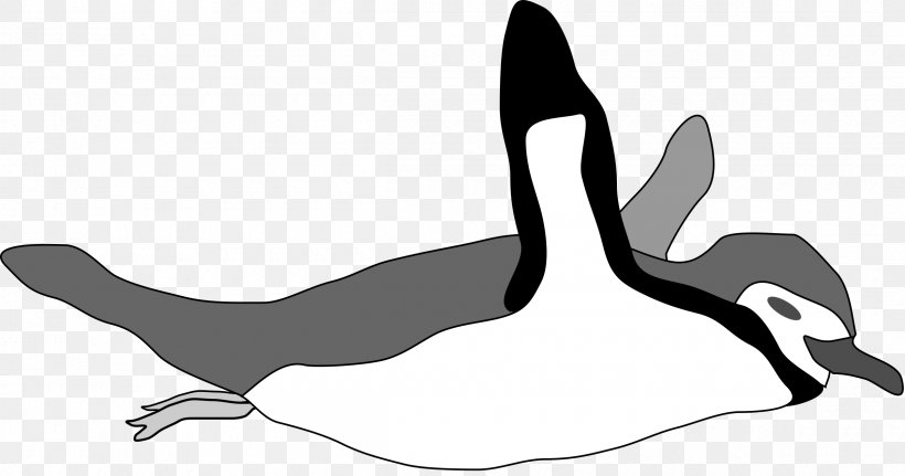Penguin Swimming Clip Art, PNG, 2400x1264px, Penguin, Arm, Beak, Bird, Black Download Free