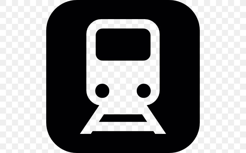 Train Rail Transport Commuter Rail Bus, PNG, 512x512px, Train, Black And White, Bus, Commuter Rail, Rail Transport Download Free