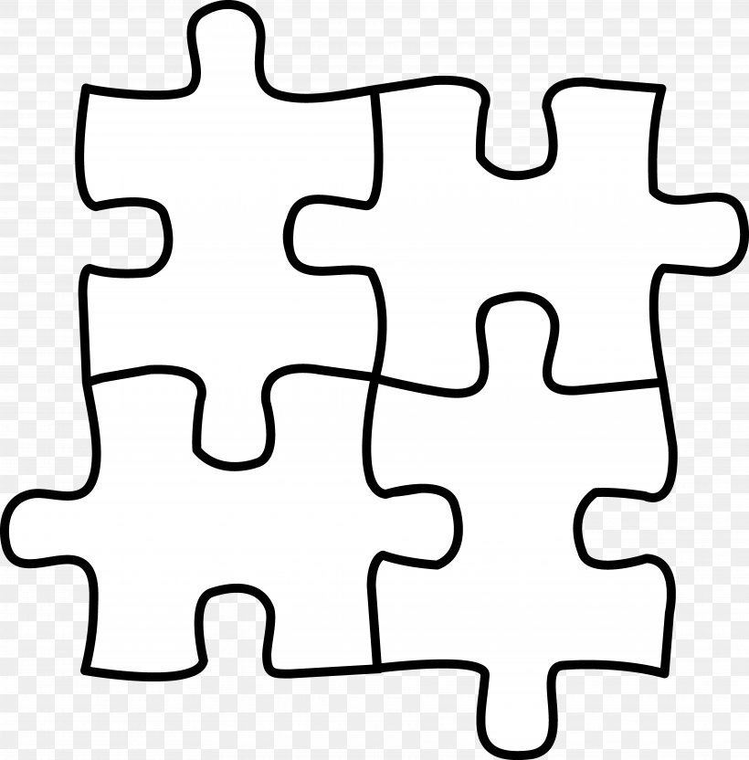 jigsaw puzzle clipart black and white free
