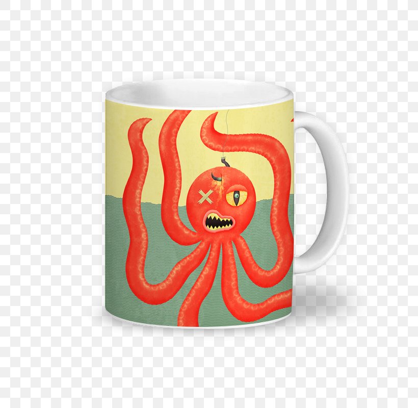 Octopus Coffee Cup Douchegordijn Canvas Print, PNG, 800x800px, Octopus, Blanket, Canvas, Canvas Print, Cephalopod Download Free