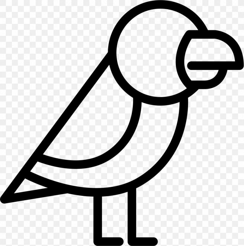 Bird, PNG, 981x986px, Bird, Animal, Area, Artwork, Black And White Download Free