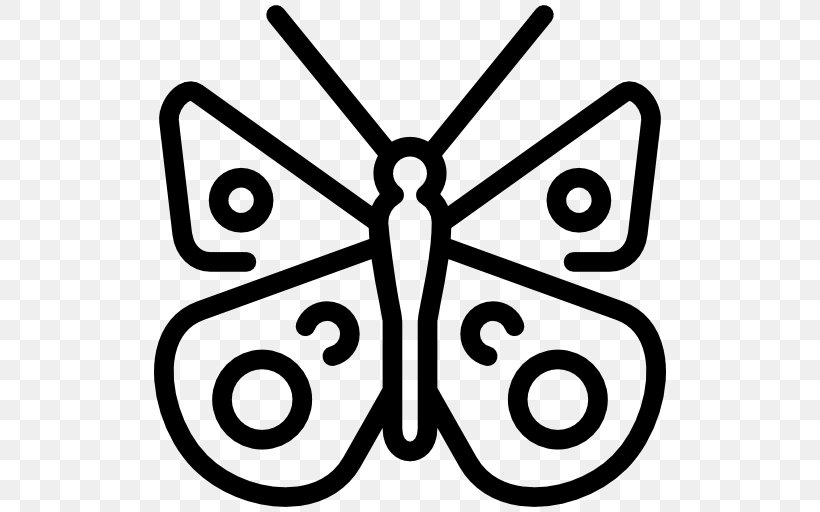 Butterfly Clip Art, PNG, 512x512px, Butterfly, Black And White, Line Art, Logo, Moth Download Free