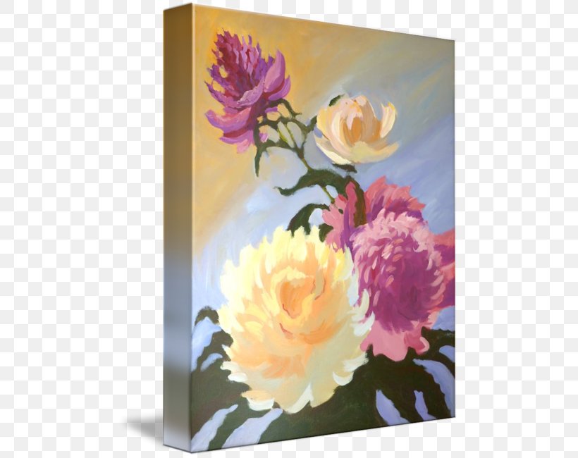 Floral Design Gallery Wrap Art Acrylic Paint Still Life, PNG, 484x650px, Floral Design, Acrylic Paint, Art, Canvas, Cut Flowers Download Free
