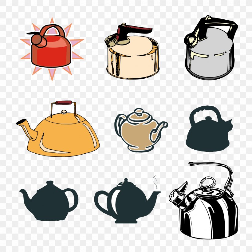 Indian Kettles Electric Kettle Euclidean Vector, PNG, 2000x2000px, Tea, Brand, Cartoon, Clip Art, Clothing Accessories Download Free
