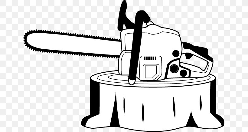 Hand Tool Chainsaw Clip Art, PNG, 667x436px, Tool, Artwork, Black, Black And White, Black Company Download Free