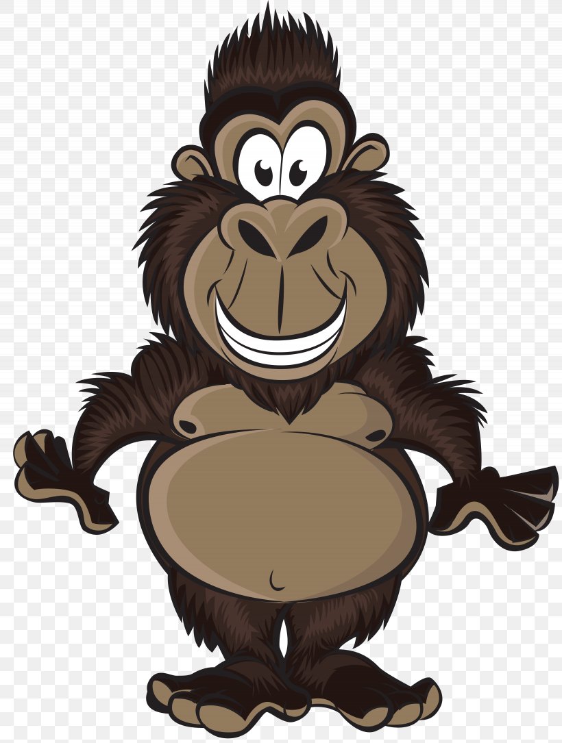 Western Gorilla Baby Jungle Animals Cartoon Clip Art, PNG, 4920x6512px, Western Gorilla, Animal, Baby Jungle Animals, Bear, Carnivoran Download Free