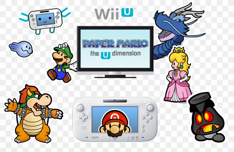 Wii U Paper Mario: The Thousand-Year Door Super Paper Mario, PNG, 900x587px, Wii U, Area, Cartoon, Communication, Fiction Download Free