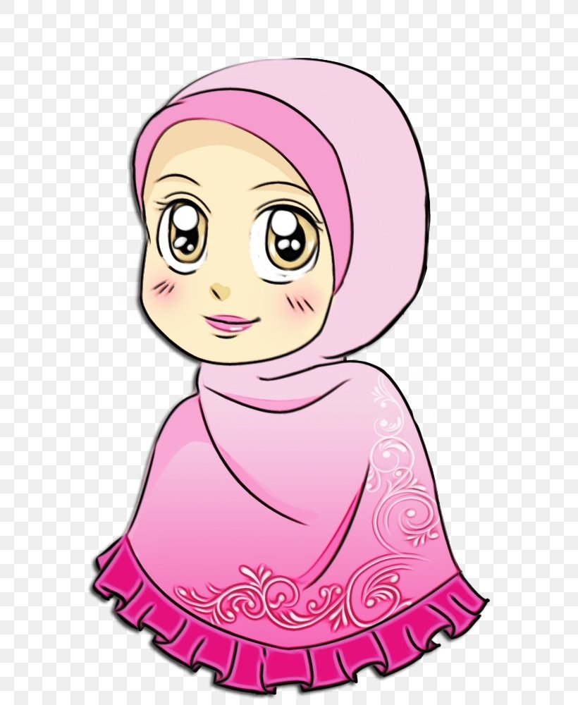 Clip Art Muslim Child Girl Cartoon, PNG, 592x1000px, Muslim, Art, Boy, Cartoon, Cheek Download Free