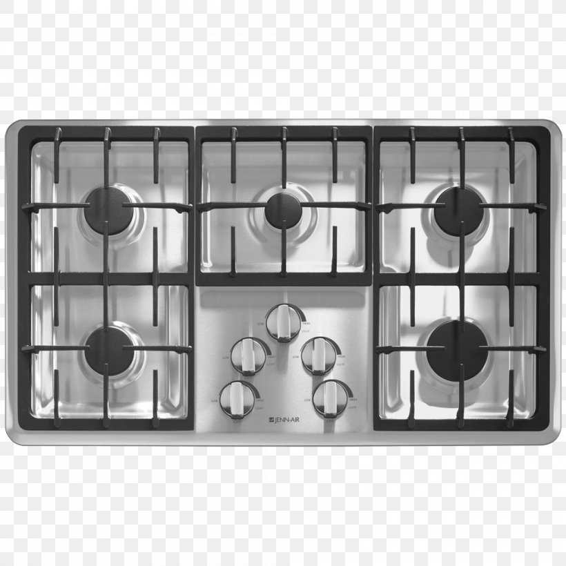 Cooking Ranges Gas Stove Jenn-Air Gas Burner Home Appliance, PNG, 1000x1000px, Cooking Ranges, Black And White, British Thermal Unit, Cooktop, Countertop Download Free