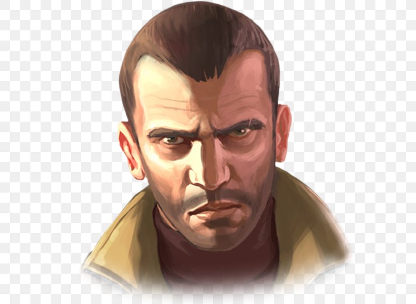 Grand Theft Auto IV Grand Theft Auto V Grand Theft Auto III Niko Bellic Grand Theft Auto: Episodes From Liberty City, PNG, 600x600px, Grand Theft Auto Iv, Aggression, Carl Johnson, Cheek, Chin Download Free