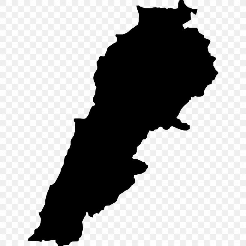 Lebanon Vector Map Stock Photography Royalty-free, PNG, 1024x1024px, Lebanon, Black, Black And White, Drawing, Map Download Free