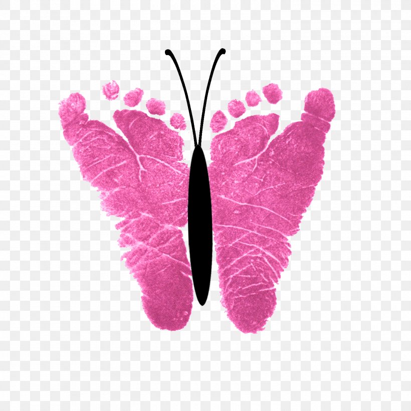 Butterfly Footprint Infant Clip Art, PNG, 1500x1500px, Butterfly, Child, Color, Cuteness, Drawing Download Free