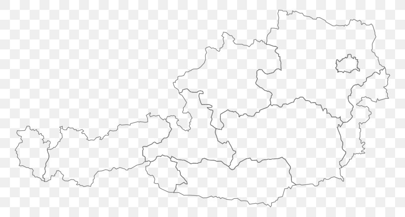 Austria Map Clip Art, PNG, 800x440px, Austria, Area, Artwork, Black, Black And White Download Free