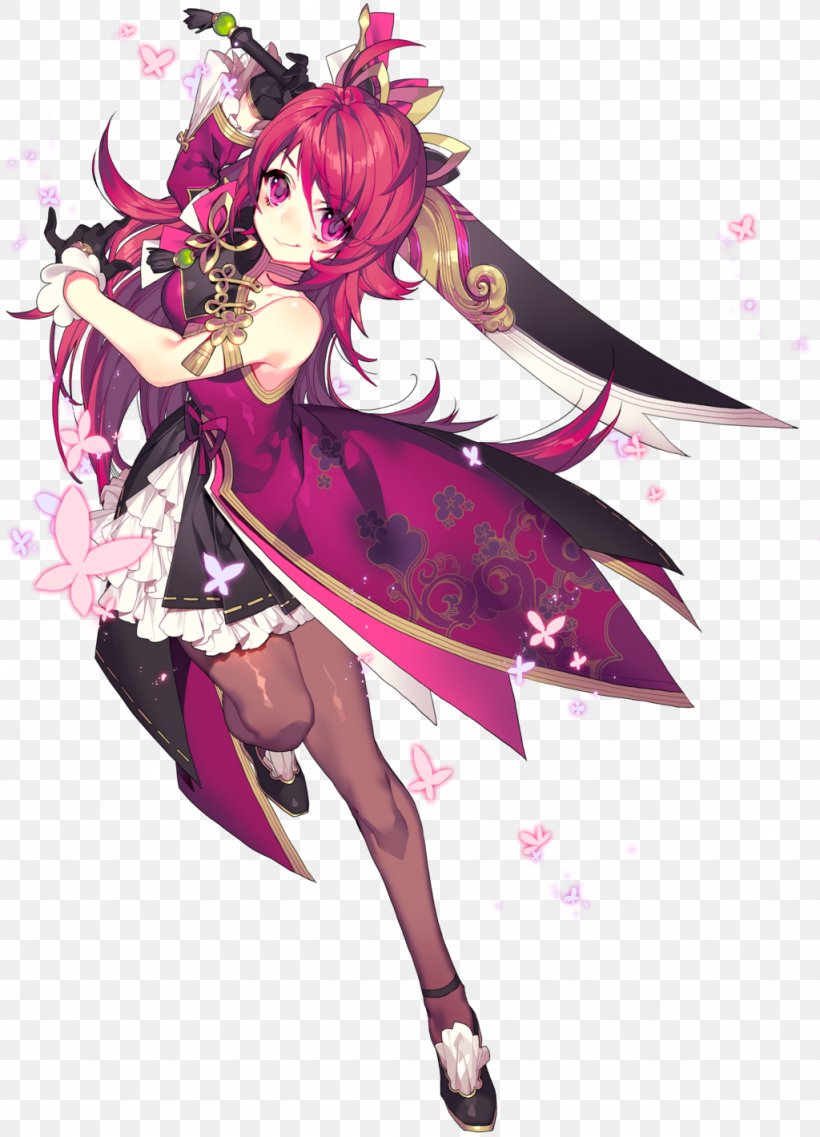 Elsword YouTube Elesis Art Character, PNG, 1024x1420px, Watercolor, Cartoon, Flower, Frame, Heart Download Free