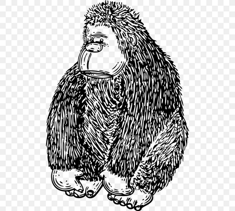 Gorilla Free Content Clip Art, PNG, 500x736px, Gorilla, Art, Beak, Bird, Bird Of Prey Download Free
