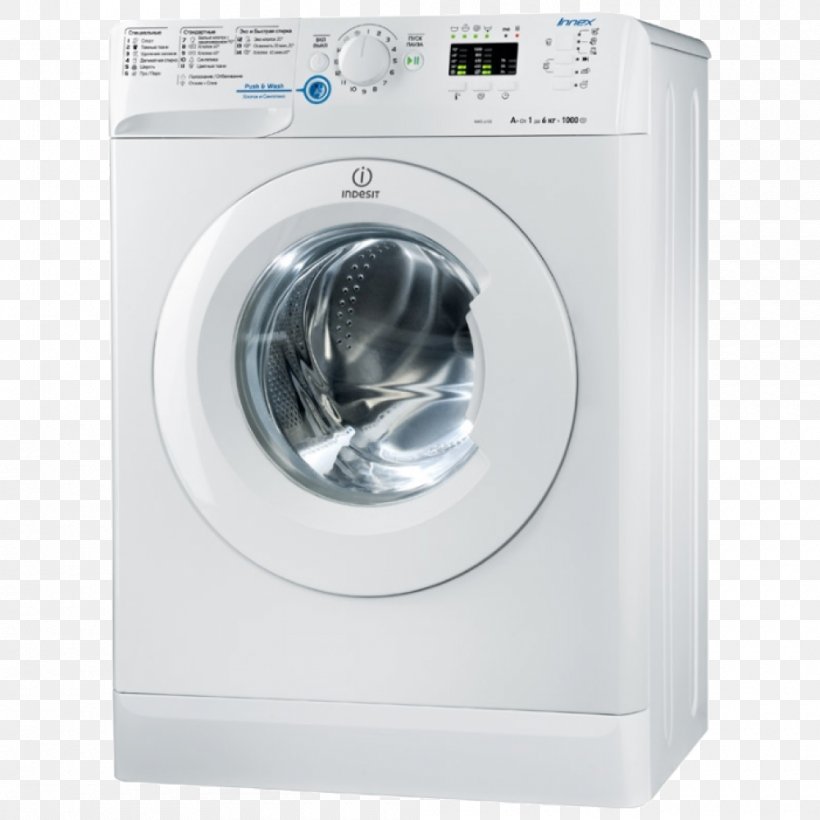 Indesit Ecotime IWSC 51051 C Washing Machines Indesit XWSNE 61253 Indesit Co. Indesit XWA 61251 W, PNG, 1000x1000px, Indesit Ecotime Iwsc 51051 C, Clothes Dryer, Home Appliance, Indesit Co, Indesit Innex Xwsa 61253 W Eu Download Free